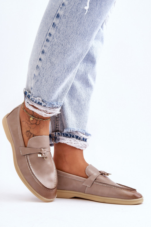 Mocassini da donna modello classico nel colore grigio Cortez