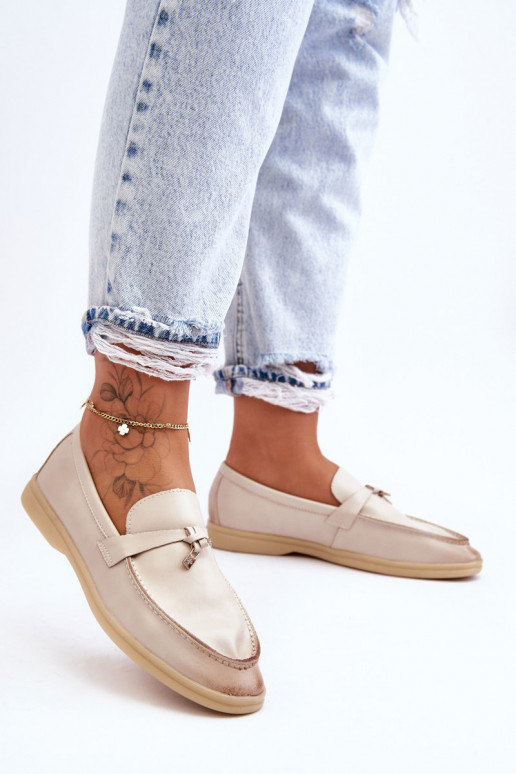 Mocassini da donna modello classico beige Cortez