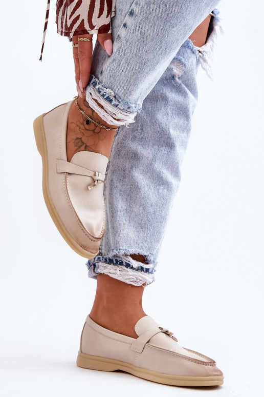 Mocassini da donna modello classico beige Cortez