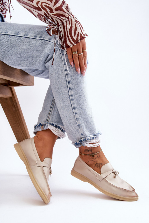 Mocassini da donna modello classico beige Cortez