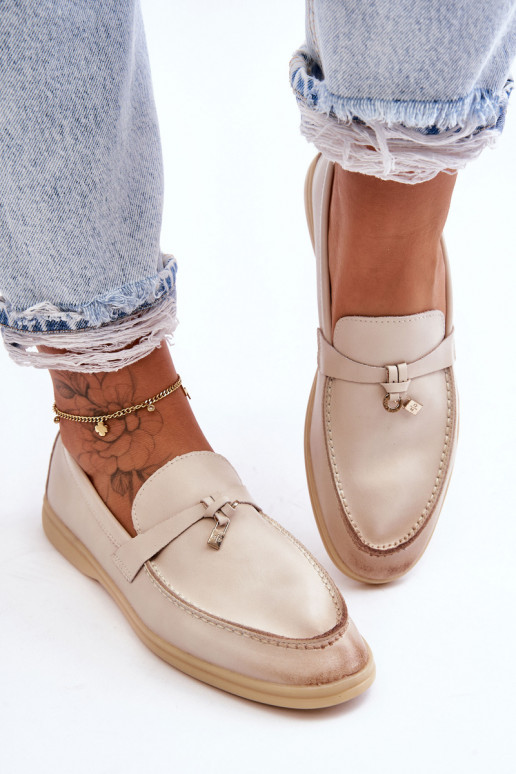 Mocassini da donna modello classico beige Cortez