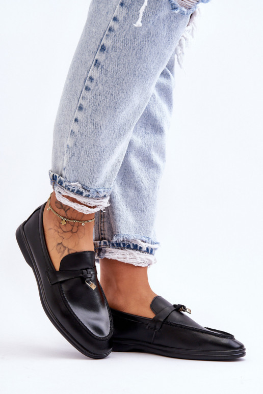 Mocassini da donna modello classico in colore nero Cortez