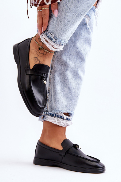 Mocassini da donna modello classico in colore nero Cortez