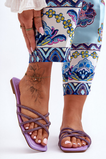 Pantofole con cinturini I Viola Leomi 2