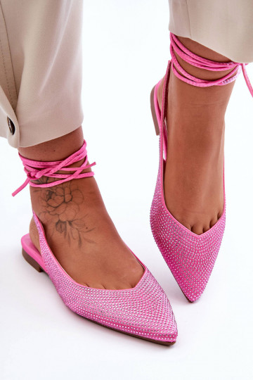 con cinturini Ballerine impreziosite rosa Jange