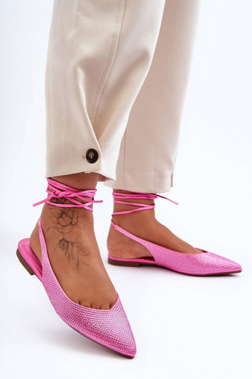 con cinturini Ballerine impreziosite rosa Jange