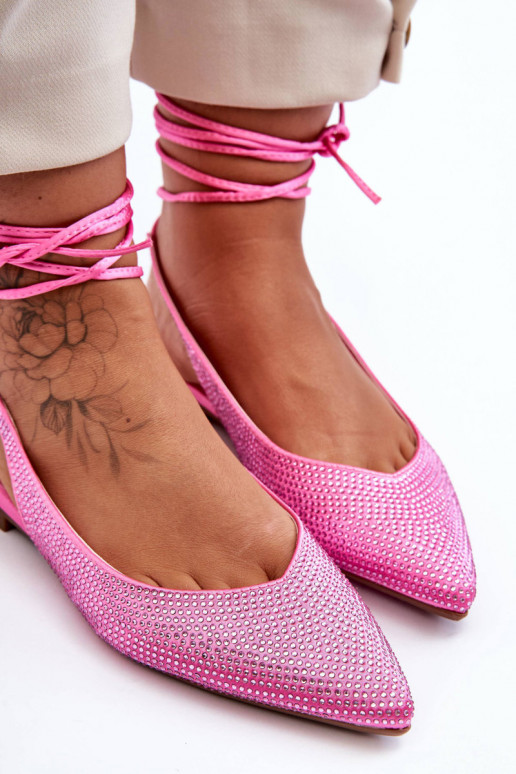 con cinturini Ballerine impreziosite rosa Jange