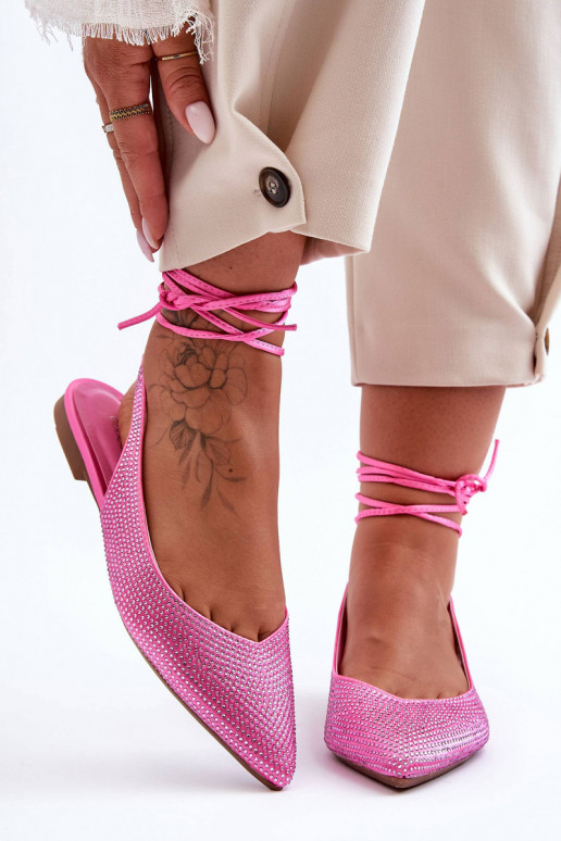 con cinturini Ballerine impreziosite rosa Jange