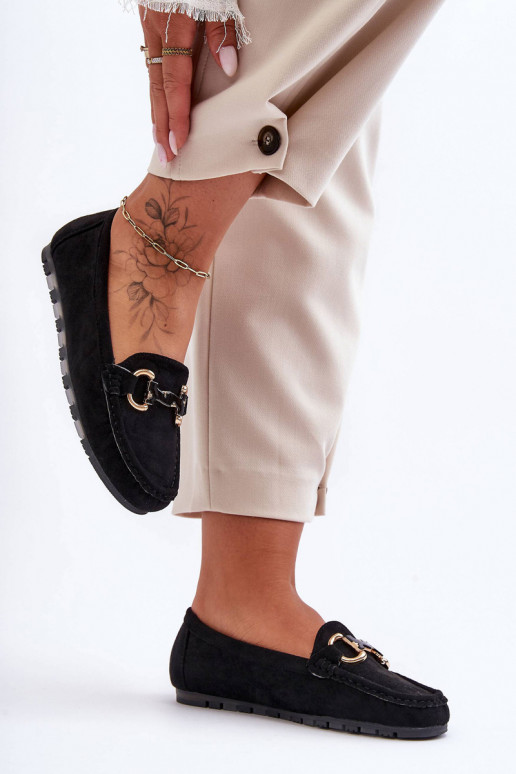 Mocassini in camoscio con decorazioni in colore verde Dionira