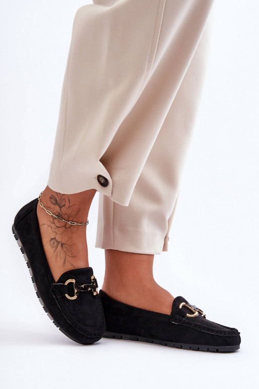 Mocassini in camoscio con decorazioni in colore verde Dionira