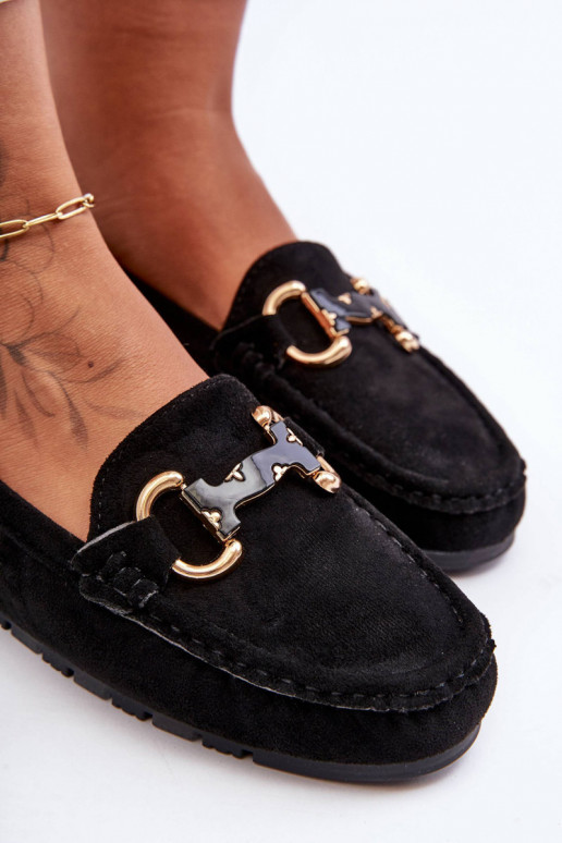 Mocassini in camoscio con decorazioni in colore verde Dionira