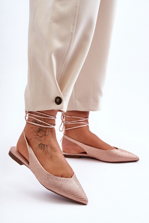 con cinturini Ballerine impreziosite beige Jange con cinturini Ballerine impreziosite beige Jange