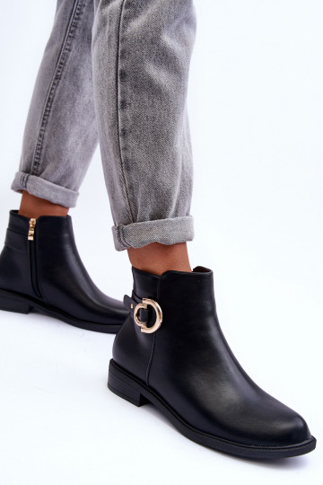 Stivali con tacco largo in colore nero Meronei 2