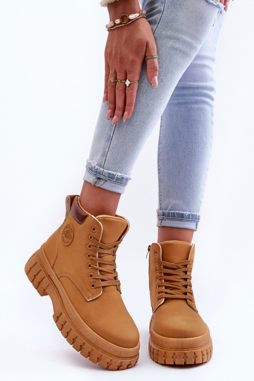 scarpe con plateau in colore marrone Calys