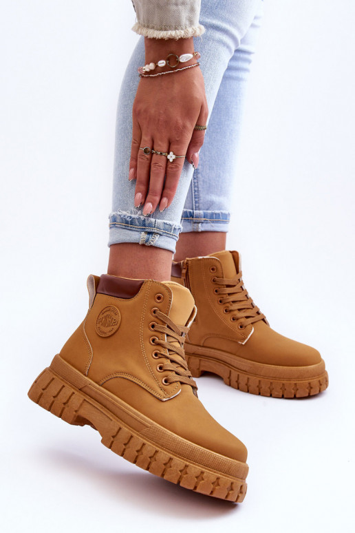 scarpe con plateau in colore marrone Calys