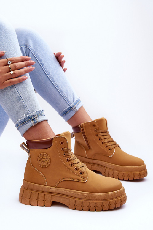 scarpe con plateau in colore marrone Calys