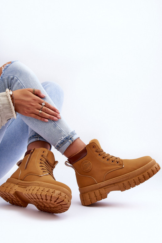 scarpe con plateau in colore marrone Calys