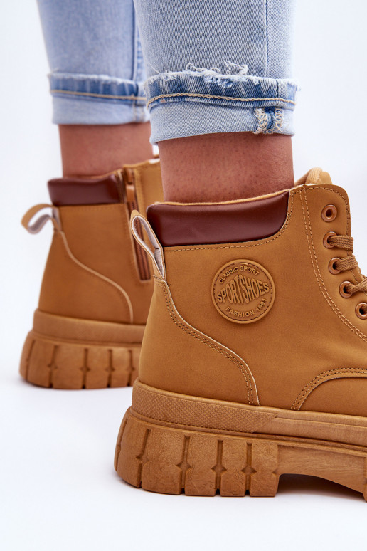 scarpe con plateau in colore marrone Calys