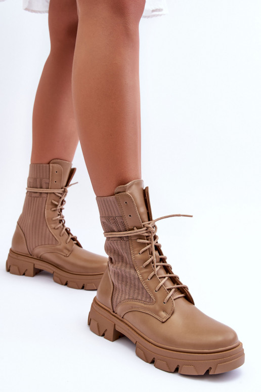 stivaletti con lacci beige Marlissa stivaletti con lacci beige Marlissa