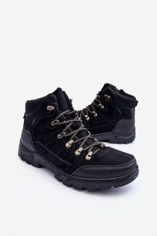 gli scarponi da trekking sono riscaldati in Cowder nero gli scarponi da trekking sono riscaldati in Cowder nero