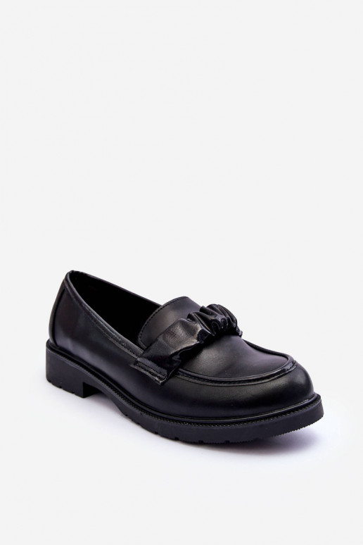 Scarpe mocassino con tacco largo colore nero S.Barski HY335