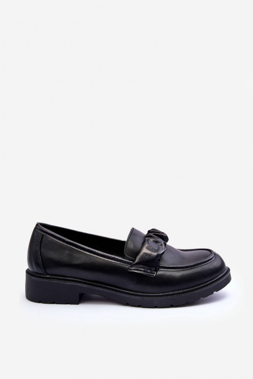 Scarpe mocassino con tacco largo colore nero S.Barski HY335