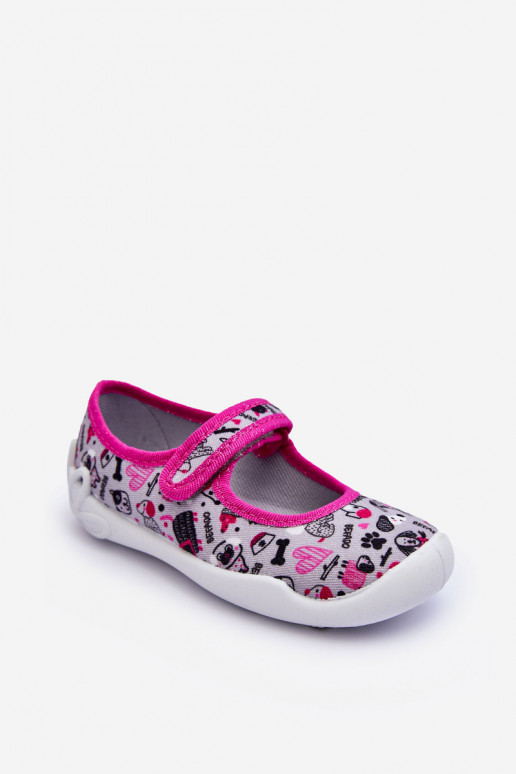 Ciabatte/ballerine per bambini Befado 114X521 colore grigio-rosa
