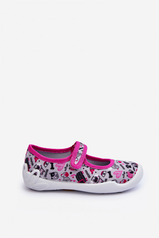 Ciabatte/ballerine per bambini Befado 114X521 colore grigio-rosa