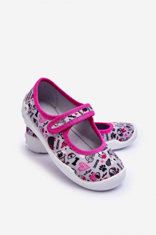 Ciabatte/ballerine per bambini Befado 114X521 colore grigio-rosa