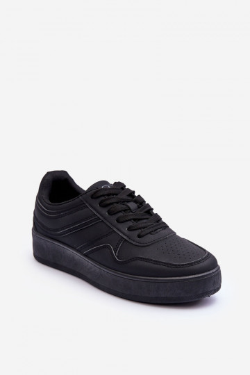 scarpe sportive con plateau in colore nero Pudina