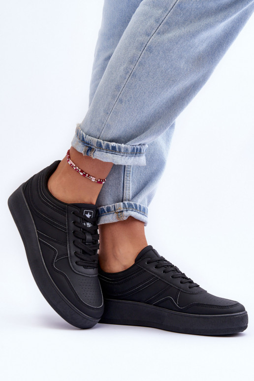 scarpe sportive con plateau in colore nero Pudina