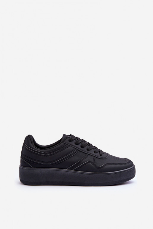 scarpe sportive con plateau in colore nero Pudina