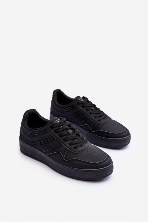 scarpe sportive con plateau in colore nero Pudina