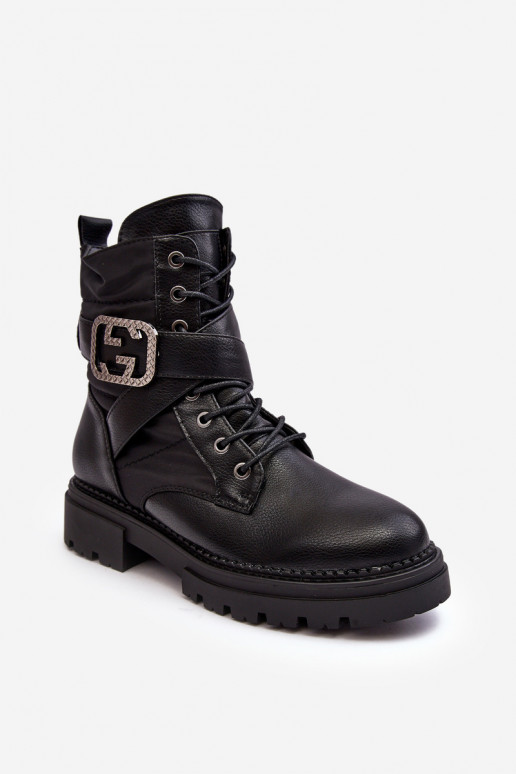 stivali con catene in colore nero Gennee stivali con catene in colore nero Gennee