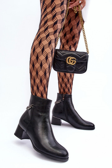 Stivali neri Rennie con tacco basso 2