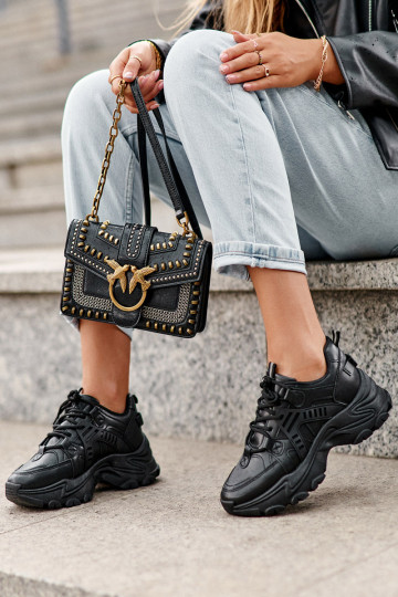 Scarpe sportive da donna, sneakers colore nero Toderus 2