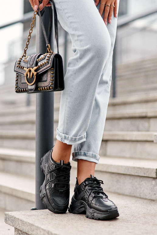 Scarpe sportive da donna, sneakers colore nero Toderus