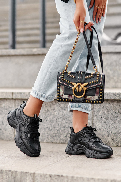 Scarpe sportive da donna, sneakers colore nero Toderus