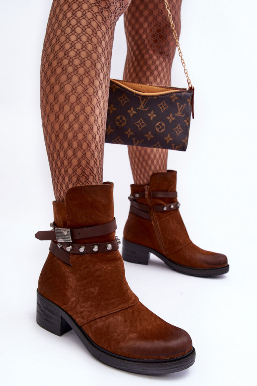 stivali riscaldati con tacco in colore marrone Effie stivali riscaldati con tacco in colore marrone Effie