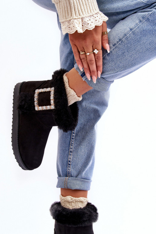 doposci riscaldati con fibbie in colore nero Dulca doposci riscaldati con fibbie in colore nero Dulca