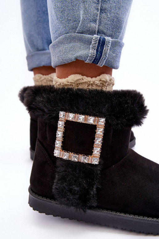 doposci riscaldati con fibbie in colore nero Dulca doposci riscaldati con fibbie in colore nero Dulca