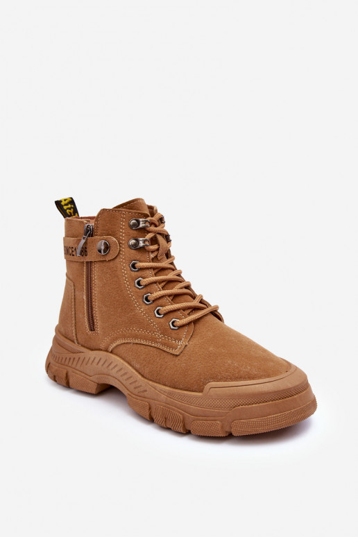 riscaldato in pelle scamosciata Stivali da donna colore marrone Jailina riscaldato in pelle scamosciata Stivali da donna colore marrone Jailina