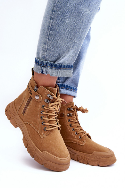 riscaldato in pelle scamosciata Stivali da donna colore marrone Jailina riscaldato in pelle scamosciata Stivali da donna colore marrone Jailina