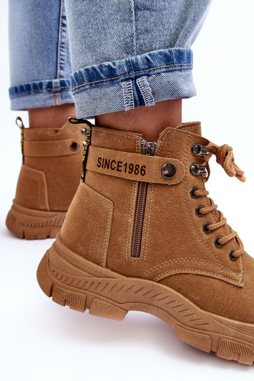 riscaldato in pelle scamosciata Stivali da donna colore marrone Jailina riscaldato in pelle scamosciata Stivali da donna colore marrone Jailina