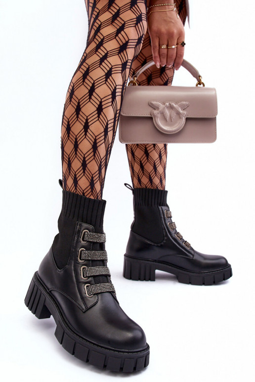 stivaletti con tomaia elastica in Kasseis nero