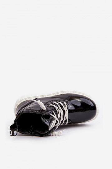 riscaldati con effetto vernice Stivali da bambino Big Star MM374147 colore nero 2