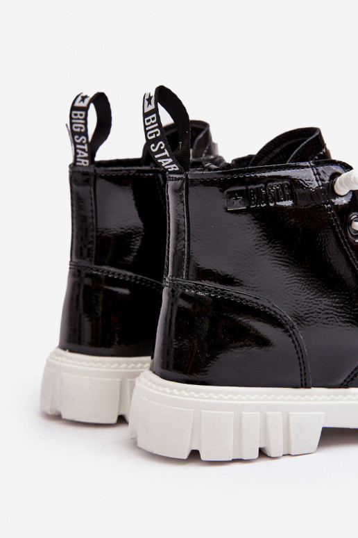 riscaldati con effetto vernice Stivali da bambino Big Star MM374147 colore nero