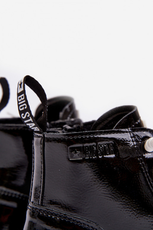 riscaldati con effetto vernice Stivali da bambino Big Star MM374147 colore nero