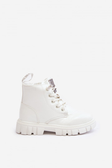riscaldati con effetto vernice Stivali da bambino Big Star MM374142 colore bianco