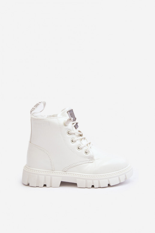 riscaldati con effetto vernice Stivali da bambino Big Star MM374142 colore bianco